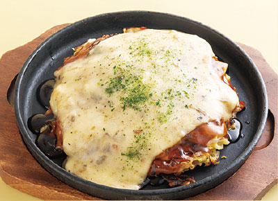 とろ～りチーズのお好み焼き