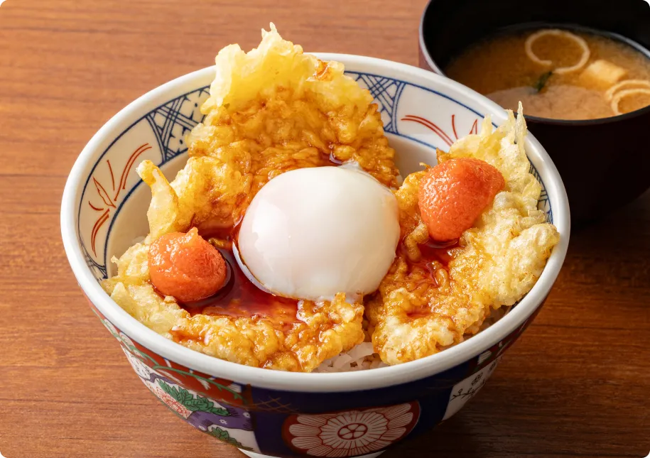 肥後の赤鶏かしわ明太天丼