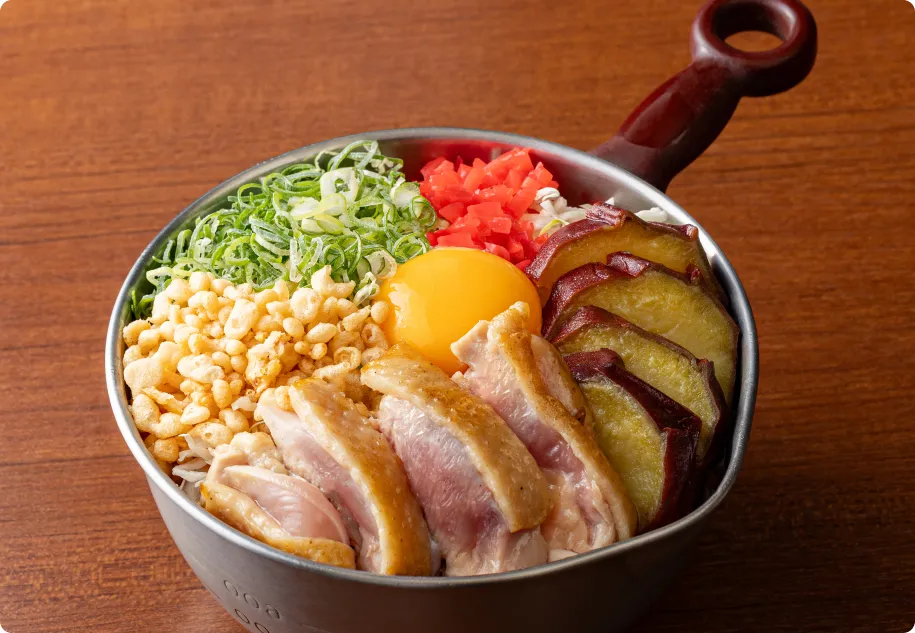 肥後の赤鶏かしわ明太天丼