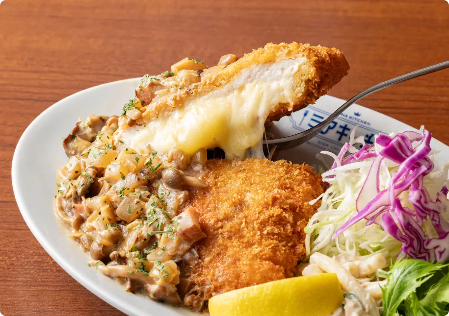 肥後の赤鶏チーズチキンカツプレート